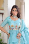 KA 5058 Gold Crush With Embroidery Work Lehenga With Blouse Dupatta Wholesalers In Delhi